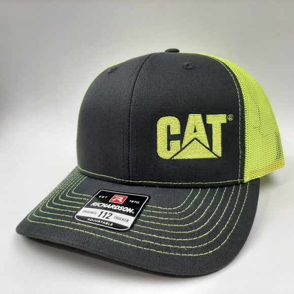 Richardson 112 Trucker Mesh Snapback Cap Hat Caterpillar Cat - Picture 1 of 4